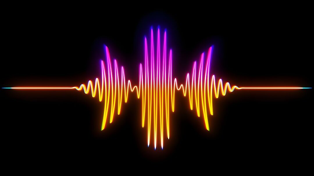 Waveform monitor displaying audio levels in a broadcast control room